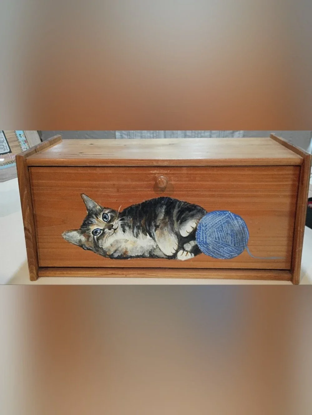 Vintage Wooden Bread Box